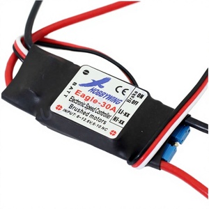 Contrôleur de vitesse <span class=keywords><strong>Hobbywing</strong></span> <span class=keywords><strong>30A</strong></span> ESC à balais avec BEC 1A pour moteur à balais d'avion RC en métal - Product Image 4