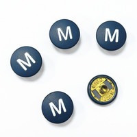 Kancing Bahan Warna Hitam Kustom 12mm