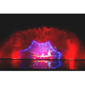 湖浮水屏幕激光喷泉显示印度投影仪的图形屏幕水