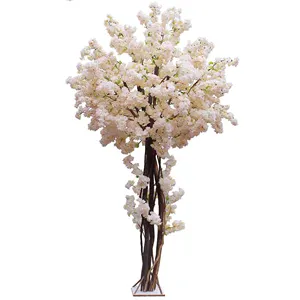 Linwoo pohon bunga dekorasi buatan, tanaman dalam ruangan luar ruangan pohon sakura mekar untuk pernikahan