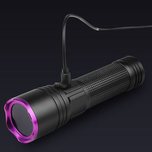 Leistungs starke 365NM UV-Taschenlampe Typ C wiederauf ladbare wasserdichte lila Licht Aluminium legierung Körper Haustier Urin Flecken Detektor - Product Image 4