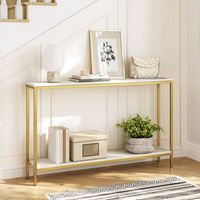 Vente en gros de table console industrielle étroite HOOBRO, table d'entrée mince, table de canapé avec étagère pour l'entrée du couloir du salon