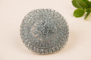 Productos de limpieza de cocina, Bola de limpieza de malla de alambre galvanizado con bolsa de red, venta al por mayor - Product Image 5