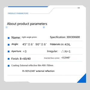 Lentes De Prisma De Ângulo Direito De Alta Precisão Filtros De Vidro Óptico Personalizado Prismas De Vidro Óptico Processado - Product Image 3