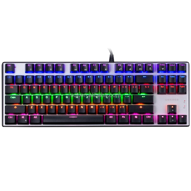 Hot Selling Wired Mini Portable Gaming Keyboard 87 Keys Wired RGB Mechanical Keyboard Gaming