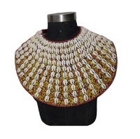 Nouveau Collier Ras-du-Cou Africain Tendance en Verre Brodé à la Main, Chaîne à Maillons, Broderie Colorée, Style Bohème, Prêt pour les Fêtes pour Femme
