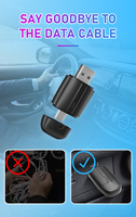 Çift bağlantı noktası USB + tip-c kablosuz Carplay adaptörü BT5.4 Wifi6 oto GPS navigasyon Android arabalar ve Carplay ile uyumlu