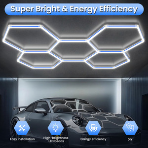 LED Su Geçirmez Tavan Lambaları Berber Dükkanı Spor Salonu Garaj 14 Bölmeli Sistem - Product Image 5