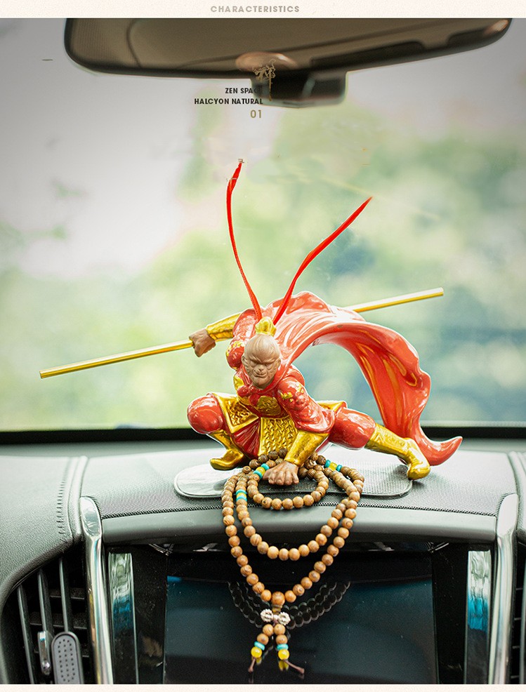 Lord Hanuman Car Ornament - CR Brand (cr20250227002) - Ceramic Car Decor for Protection Style