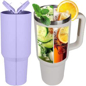 Inner <b>Divider</b> Tray for Stanley Cup 2-in-1 Beverage Separator with Lid and Straw Hole 40 oz Cup <b>Divider</b> Dual Side Cup Sleeve - Product Image 1