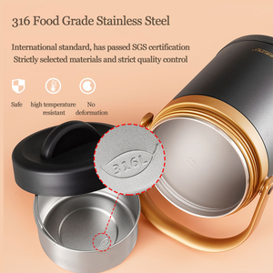 PINKAH Termo de Acero Inoxidable de Doble Pared de 67oz/2000ml, Recipiente Aislado para Alimentos, Lonchera - Product Image 3