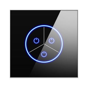 New Hot Touch roundness Glass Bảng điều chỉnh tường chuyển đổi thông minh chuyển đổi Wifi tuya Nhà Ổ cắm chuyển đổi ánh sáng Ổ cắm điện - Product Image 1