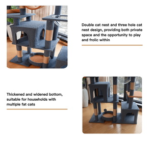 Mehrstöckiger Kratzbaum aus Jute: Luxuriöser Katzenpalast mit Großem Platz und Leichter Montage - Product Image 6