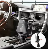 Nouveau support de téléphone portable et tablette réglable à 360° pour porte-gobelet de voiture, adaptateur extensible pour téléphone portable et tablette