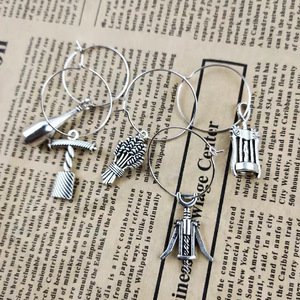 <b>Wine</b> <b>Charms</b> Set Silver Tone Food Shape Wedding Party Decorations For Jewelry Making Craft Supplies 12Pcs - Product Image 2
