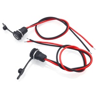 Lot de DC-022X prises jack d'alimentation cc étanche, avec câble 5.5 HP68, mâle 2.1 x DC-022X, pour montage, connecteur