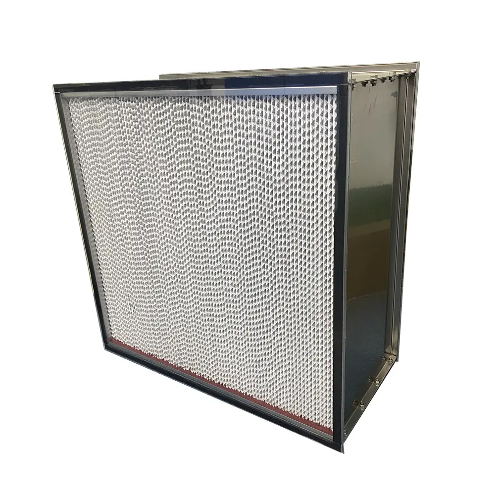 Hittebestendigheid Diep-Plooi Hepa Filter Luchtfilter Aluminiumfolie Of Papier Separator Hoge Efficiëntie Filter