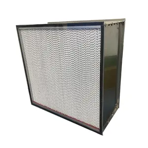 Термостойкий фильтр HEPA для глубоких складок, воздушный фильтр, алюминиевая фольга или бумажный сепаратор, высокоэффективный фильтр