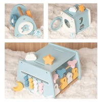 Cube d'activité en bois bébé fusée spatiale jeu de puzzle, tige, apprentissage préscolaire, jouet Montessori jouet éducatif pour les filles