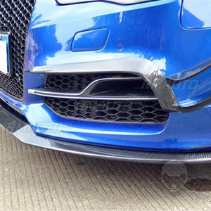 2 pièces Spoiler de pare-chocs avant en fibre de carbone pour Audi A3 S3 2014 2015 2016 Accessoires de voiture - Product Image 5