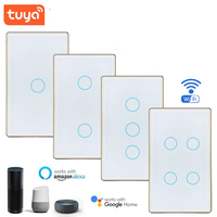 CHNLAN US 118 interrupteur d'éclairage à cadre en métal de luxe domotique vie intelligente Tuya App interrupteur intelligent tactile WiFi Alexa Google pris en charge