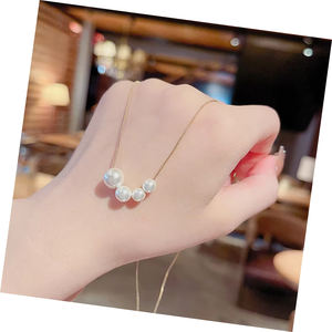 סגנון יפני וקוריאנית פשוט משובח פנינה אלגנטי תכשיטים שרשראות לנשים - Product Image 1