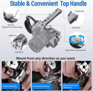 Kit de cage de caméra SIRUI pour <span class=keywords><strong>Sony</strong></span> <span class=keywords><strong>FX</strong></span> <span class=keywords><strong>3</strong></span> FX30 avec poignée supérieure dragonne pince de câble Rail OTAN - Product Image 5