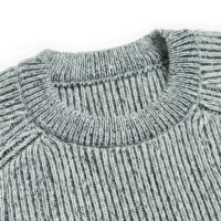 AiNear Vente en gros, conception de logo personnalisé, OEM et ODM, pull en coton tricoté pour homme, col rond, gris, à manches longues, de bonne qualité