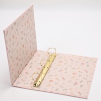 Carpeta Portafolios de Lino A4 Personalizada con Carpeta de Anillas de 3 Orificios para Documentos de Oficina y Archivo Profesional