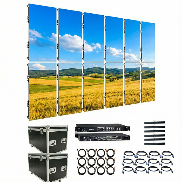 BM 4m X 3m Complete System P2 P3 P2.6 P2.9 P3.91 Led Display 500mmx500mm Led Panel Backdrop Indoor Outdoor Led Screen