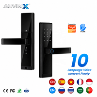Sistema de Cerradura Inteligente con Huella Dactilar Auvinx Tuya TTLock con Control por Aplicación para Administración de Propiedades de Alquiler de Apartamentos y Proyectos Hoteleros