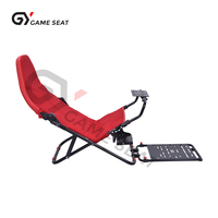 GY080 Chaise en acier haute résistance, réglable, simulateur de conduite, plate-forme Sim Racing Cockpit pour PC,Playstation 2 3