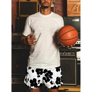 Shorts imprimés floraux personnalisés pour hommes, respirants avec poches, décontractés, streetwear, athlétiques, pour la course à pied - Product Image 4