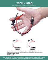 Cables de prueba BNC 5A personalizados NC (macho) a Mini Grabber Clip de prueba Cable de ruptura
