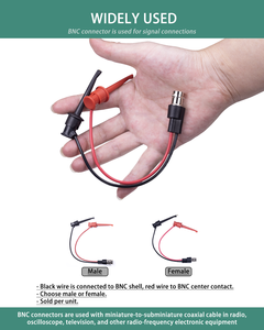 สายเคเบิลตะกั่วสำหรับทดสอบ BNC (ตัวผู้) ไปยัง MINI GRABBER สำหรับทดสอบสายเคเบิลแบบแยกออก5A ออกแบบได้ตามต้องการ - Product Image 6