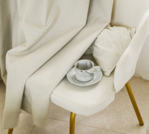 Cuộn rèm vải <span class=keywords><strong>polyester</strong></span> giả lanh, cản sáng hoàn toàn <span class=keywords><strong>100</strong></span>%, rộng 140cm, khổ 55/56 inch, dệt trơn, dùng cho đám cưới, ngoài trời, lót rèm - Product Image 6