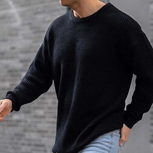 Pull à col rond pour homme, vente chaude, pour l'automne et l'hiver, imprimé, respirant, tricot ample, décontracté, avec logo sur le devant, polyester/coton - Product Image 4