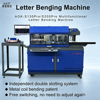AOKAI S130pro Machine de cintrage de lettres en aluminium et acier inoxydable entièrement automatique, format mini, haute précision, pour enseignes 3D LED, garantie 1 an