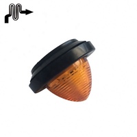 Feux latéraux ronds de marqueur arrière pour camion remorque 12V 24V 2 pouces, feux en forme de nid d'abeille avec bride pour taxi, bus, camping-car, semi-remorque