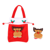 Offre Spéciale poupée sac de bonbons de noël joli sac cadeau de noël sac fourre-tout en feutre paquet de noël décoration de poche