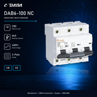 Disjoncteur miniature DAB6-100 3P (IEC/EN 60898-1) à prix d'usine Shanghai, protection contre les surcharges et les courts-circuits CDADA