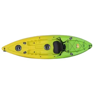 Yellow and green mixed color kayak canoe