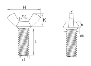 Viti a farfalla Junchuang M4 in acciaio al carbonio zincato grado 8.8 con testa piatta, diametro del capo 20mm, per macchine - Product Image 3