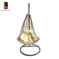 Relaxant Populaire Nouveau Style Mobilier D'extérieur Rotin Balançoire Suspendu Chaise De Jardin Fauteuil Suspendu Avec Pied