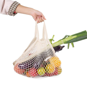 Vente en gros de <span class=keywords><strong>sac</strong></span> à provisions en maille de coton en corde colorée pour la plage doublée de stockage écologique pour fruits mangue - Product Image 5