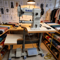 Machine à coudre industrielle multi-usages à point droit, robuste, pour vêtements, jeans, tentes, coussins et cuir