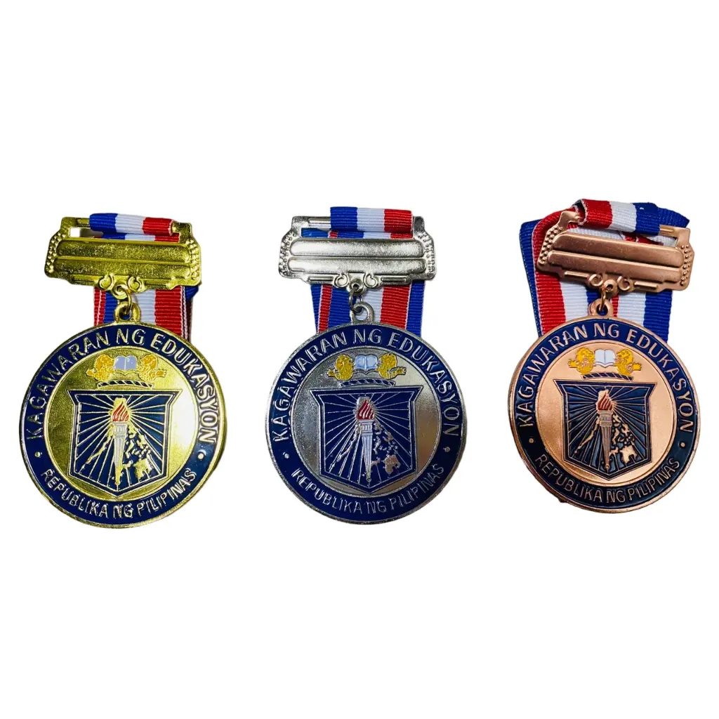 custom gold silver bronze color custom Philippines medal