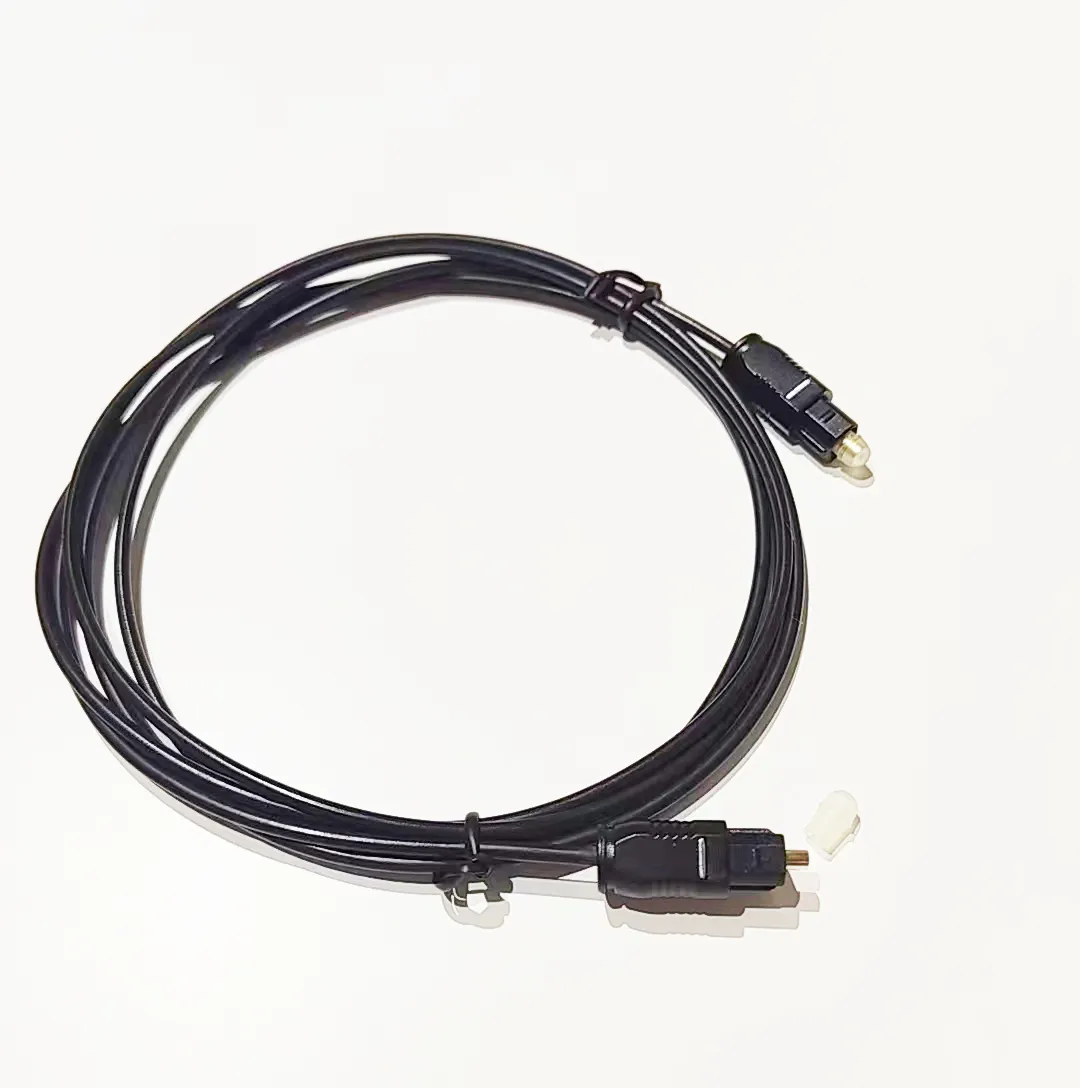 Kabel Audio Optik Digital Tahan Lama Toslink Berlapis Emas 1.5M untuk Komputer DVD Kabel Audio Serat HDTV