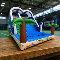 Toboggan aquatique gonflable géant en PVC avec piscine à jets d'eau, toboggan de parc aquatique extérieur pour enfants et adultes, amusement estival en plein air