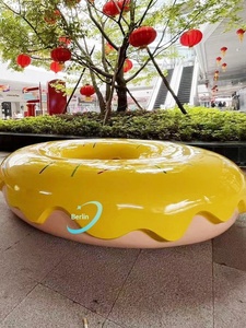 Fiberglass Donut Leisure Seat Creative Outdoor Landscape Bench Public Waiting Mall Rest Chair Customizable Guangdong-Made - Product Image 3